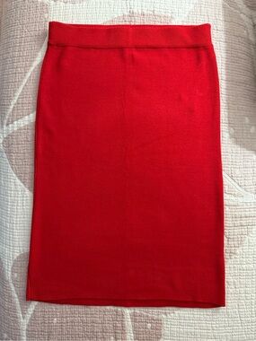 BR Red Knit Pull-on Skirt